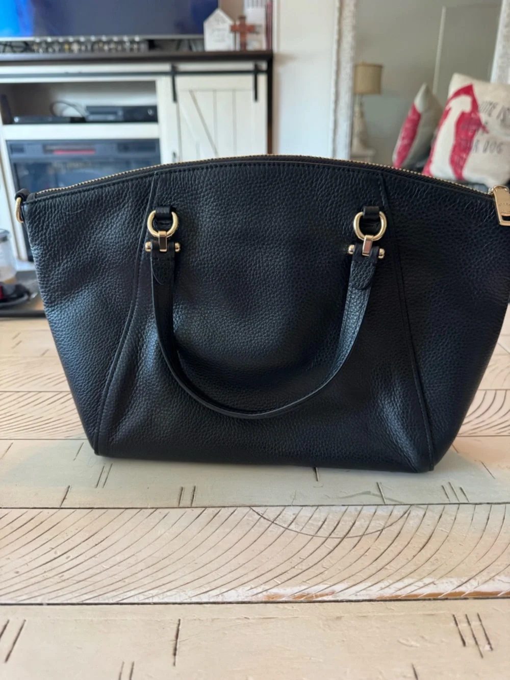Coach Great Condition Black Pebbled Leather Tote Bag—I’ve never used this! - Picture 2 of 6